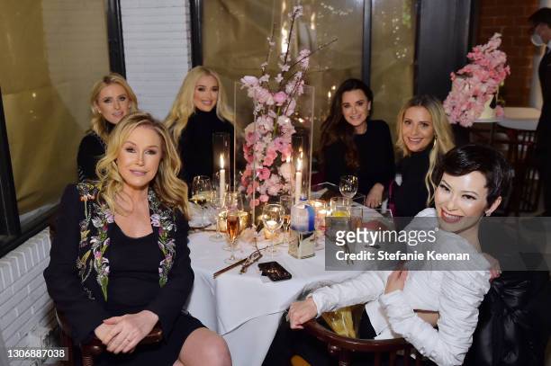 Kathy Hilton, Nicky Hilton Rothschild, Erika Jayne, Kyle Richards, Dorit Kemsley and Christine Chiu attend Kathy Hilton's Birthday hosted by...