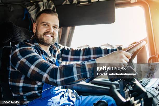 truck driver man - trucker stock pictures, royalty-free photos & images