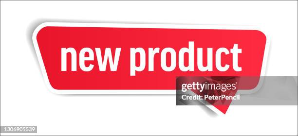 new product - speech bubble, banner, paper, label template. vector stock illustration - new product stock illustrations