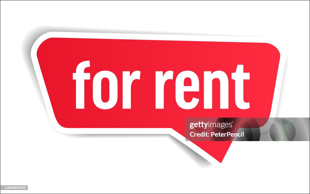 For Rent Label For Rent Speech Bubble Banner Paper Label Template Vector Stock ...