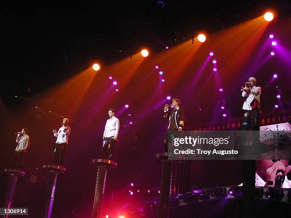 Pop group NSYNC performs at the Staples Center November 28, 2000 in ...
