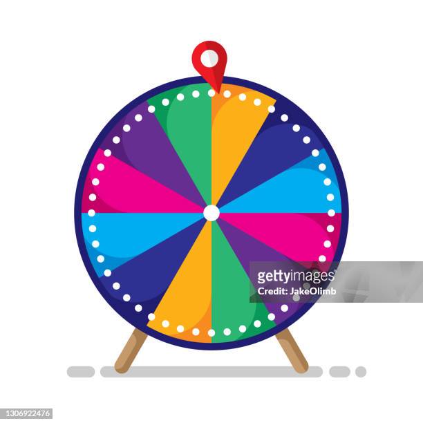 game wheel flat - herumwirbeln stock-grafiken, -clipart, -cartoons und -symbole