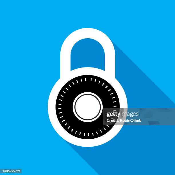 square combination lock in - combination lock stock illustrations