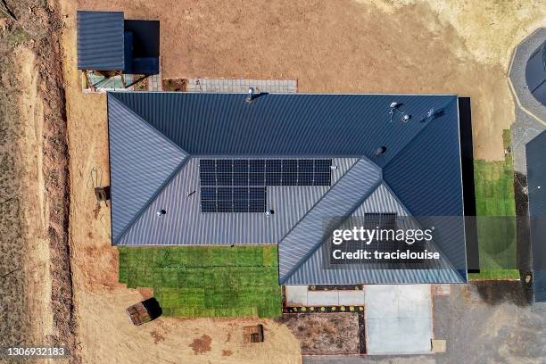 laying grass - solar panel home stock pictures, royalty-free photos & images