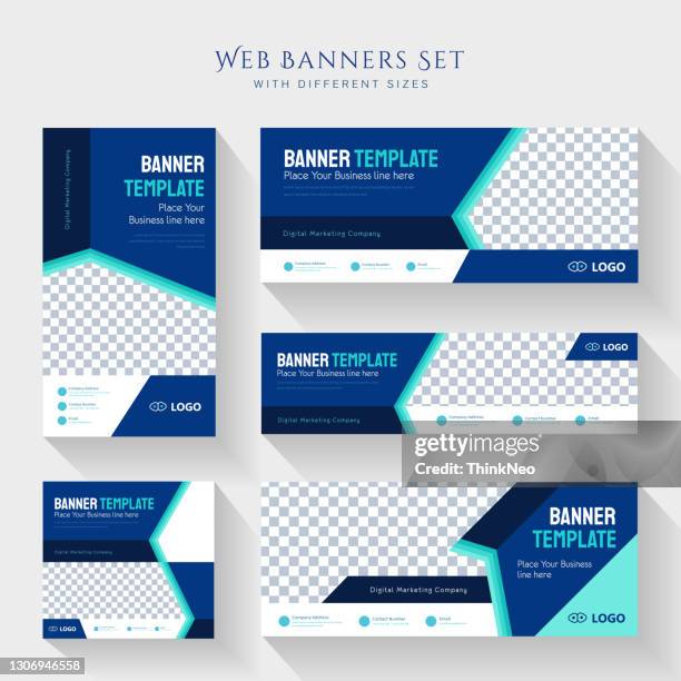 ウェブとソーシャルメディアテンプレートの販売バナー - blue banner点のイラスト素材／クリップアート素材／マンガ素材／アイコン素材