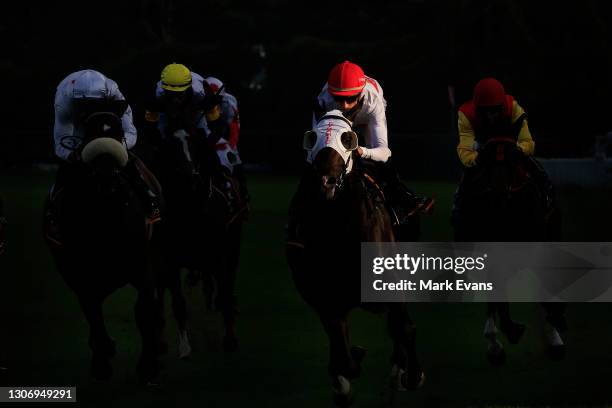 Nash Rawiller on Yao Dash wins race 9 the Cellarbrations Handicap during Sydney Racing at Rosehill Gardens on March 13, 2021 in Sydney, Australia.