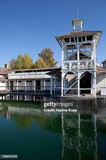 View of an old bathhouse of 1895 at Lake Woerth on October 15, 2011 in Poertschach, Austria.