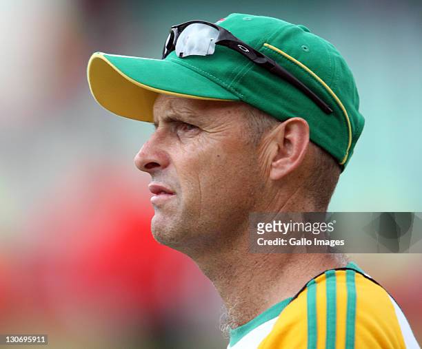 Gary Kirsten of South Africa coach during the 3rd One Day International match between South Africa and Australia from Sahara Stadium Kingsmead on...
