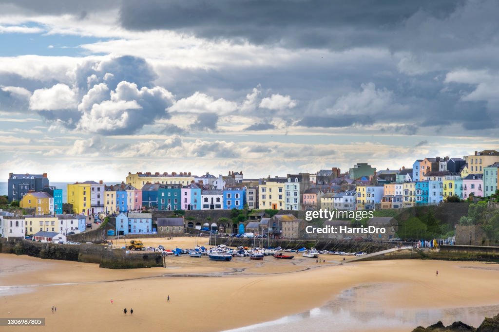The town of Tenby, Wales