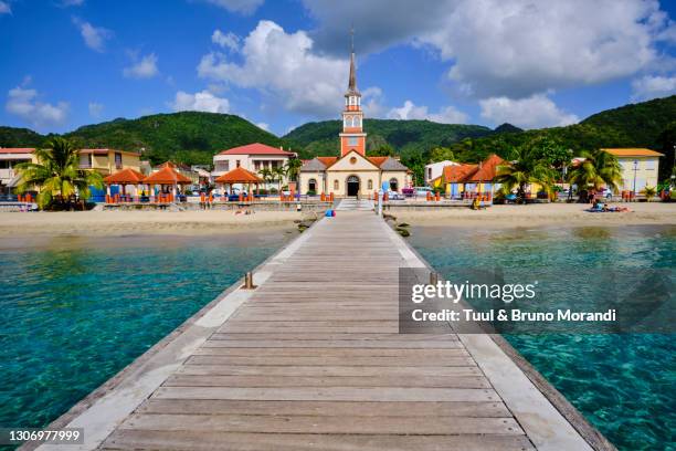 france, martinique, les anses d'arlet, town of grande anse - isla martinica fotografías e imágenes de stock