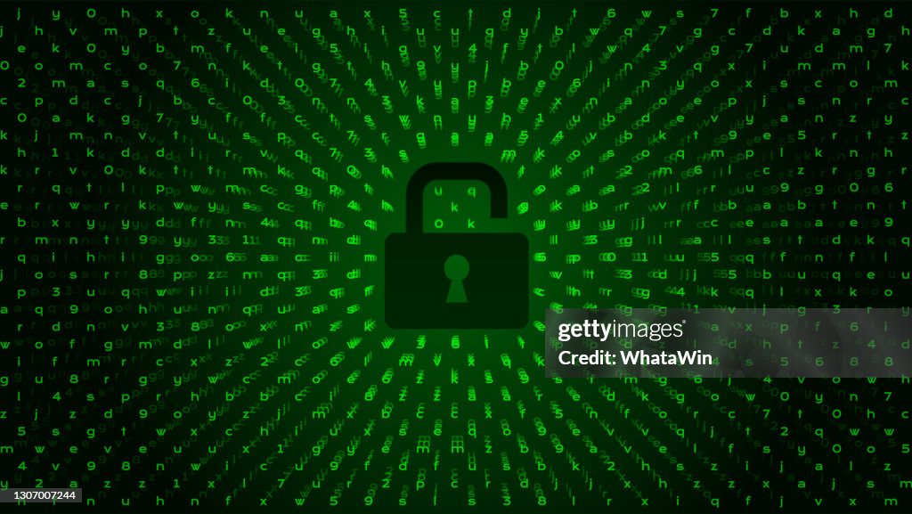 Matrix Digital Binary Code Background Hacking Concept High-Res Vector ...