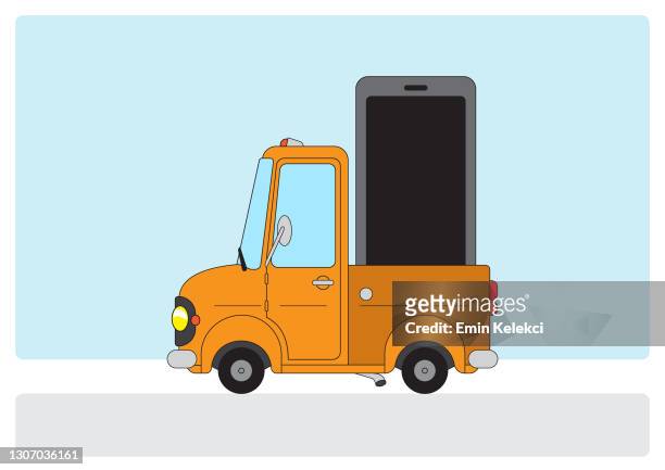 Yellow Truck With Telephone High-Res Vector Graphic - Getty Images