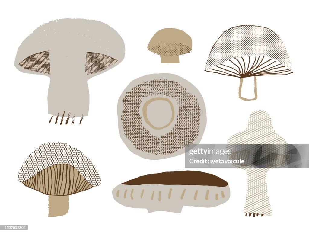 Reeks paddestoelen