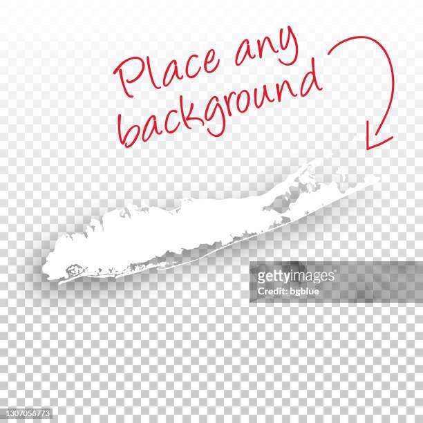long island map for design - blank background - long island stock illustrations