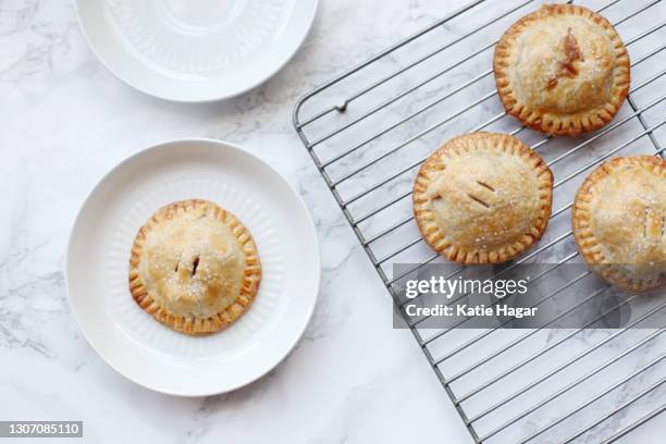 homemade mini apple pie - stock photo - apple pie a la mode stock pictures, royalty-free photos & images