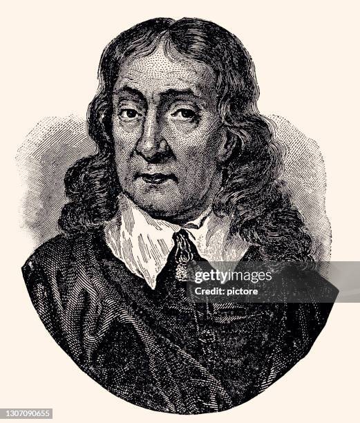 john milton ((xxxl with lots of details) - famous authors stock illustrations