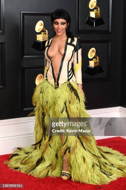 Doja Cat attends the 63rd Annual GRAMMY Awards at Los Angeles Convention Center on March 14, 2021 in Los Angeles, California.