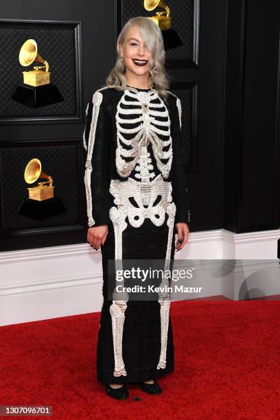 Phoebe Bridgers attends the 63rd Annual GRAMMY Awards at Los Angeles Convention Center on March 14, 2021 in Los Angeles, California.