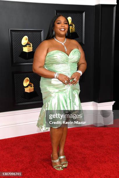 Lizzo attends the 63rd Annual GRAMMY Awards at Los Angeles Convention Center on March 14, 2021 in Los Angeles, California.