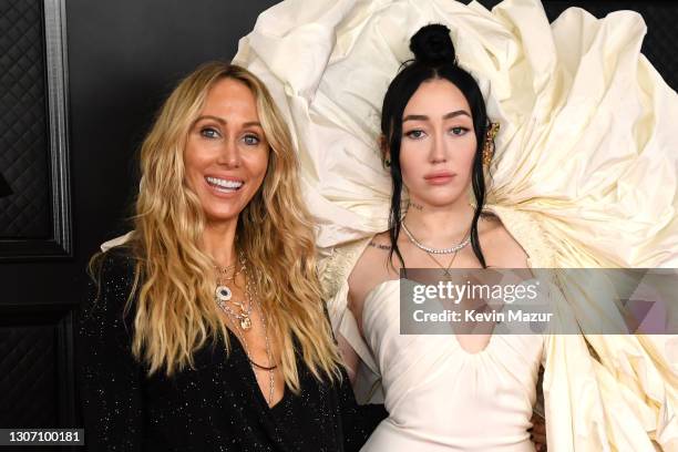 Tish Cyrus and Noah Cyrus attend the 63rd Annual GRAMMY Awards at Los Angeles Convention Center on March 14, 2021 in Los Angeles, California.