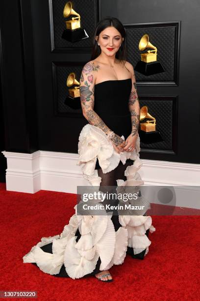 Julia Michaels attends the 63rd Annual GRAMMY Awards at Los Angeles Convention Center on March 14, 2021 in Los Angeles, California.