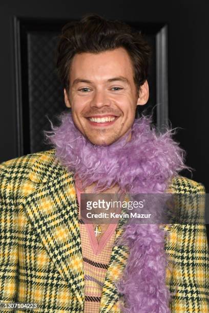 Harry Styles attends the 63rd Annual GRAMMY Awards at Los Angeles Convention Center on March 14, 2021 in Los Angeles, California.