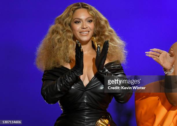 Beyoncé accepts the Best Rap Performance award for 'Savage' onstage during the 63rd Annual GRAMMY Awards at Los Angeles Convention Center on March...