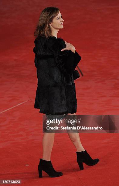 Actress Stefania Montorsi attends "Il Mio Domani" Premiere on October 28, 2011 in Rome, Italy.