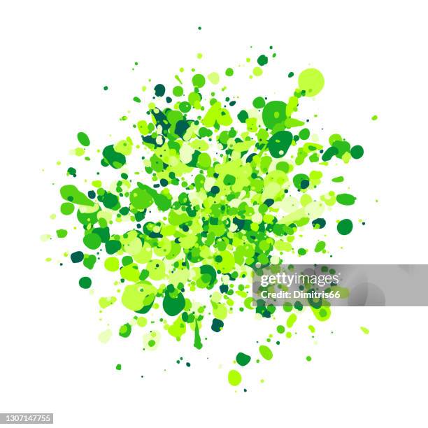 green abstract splash on white background - juice spill stock illustrations