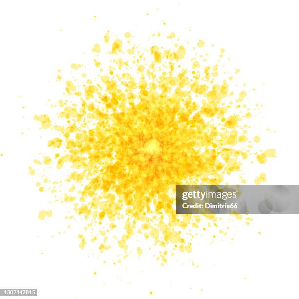 yellow splash on white background - lemon juice stock illustrations