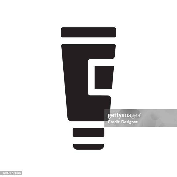 face foam icon, vector symbol illustration. - foundation make up stock illustrations