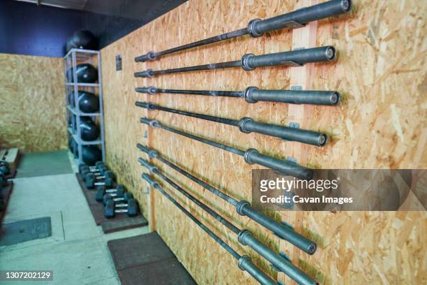 set of weightlifting and olympic bars - heatseekers chart stock pictures, royalty-free photos & images