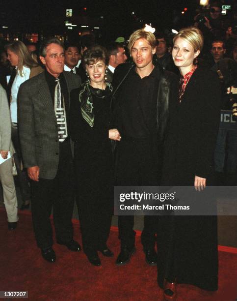Brad Pitt and Gwyneth Paltrow brought his mom to the NY premiere of his latest movie "The Devil''s Own" in New York City March 13, 1997. On July 27...