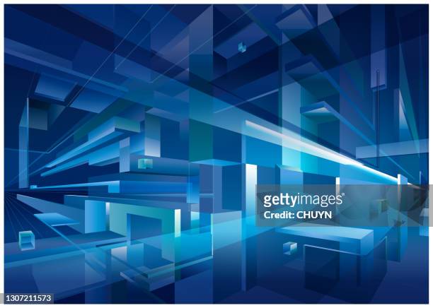 blaue welten - virtual reality glass vector stock-grafiken, -clipart, -cartoons und -symbole
