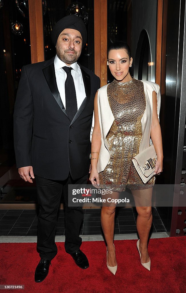 Hotelier Vikram Chatwal and television personality Kim Kardashian