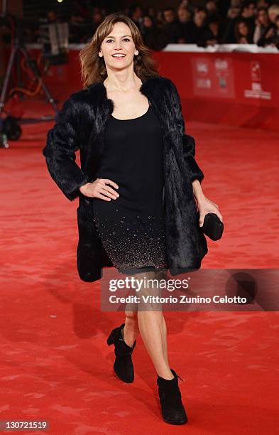 Actress Stefania Montorsi attends the 'Il Mio Domani' Premiere at Auditorium Parco Della Musica on October 28, 2011 in Rome, Italy.