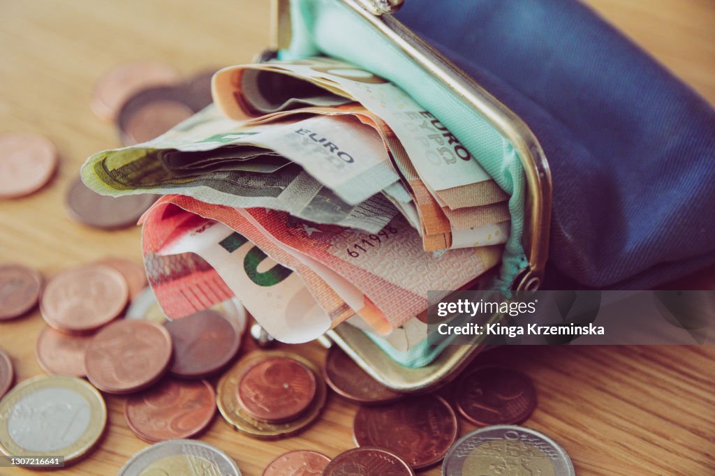 Purse full of money