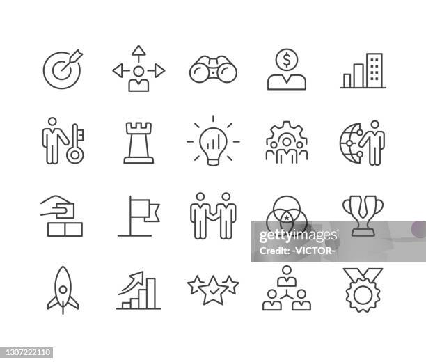 business value icons - classic line series - engagement des clients stock-grafiken, -clipart, -cartoons und -symbole