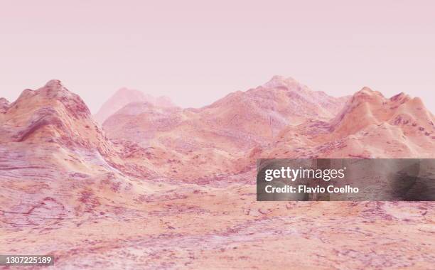 surreal rocky landscape background - surreal landscape stockfoto's en -beelden