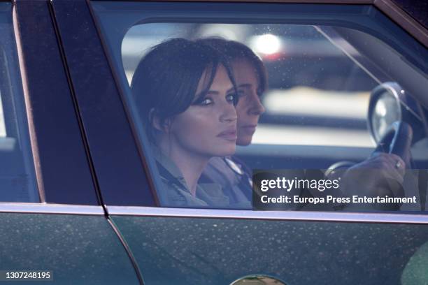 Sara Carbonero is seen on March 15, 2021 in Madrid, Spain.