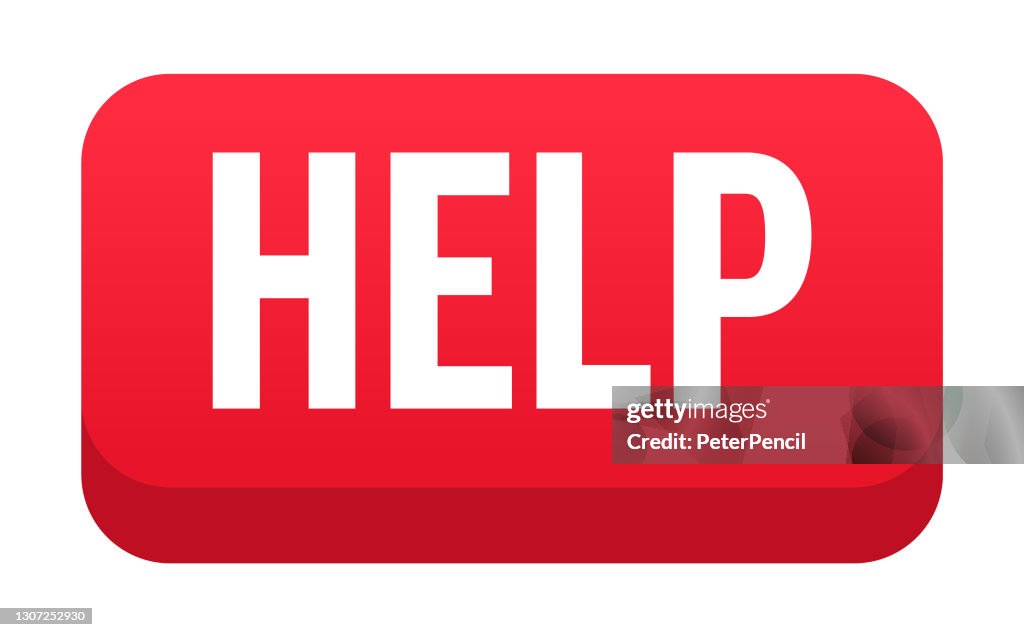 Help Button Rectangular Help Button Banner Label Template Vector Stock Illustration High-Res ...