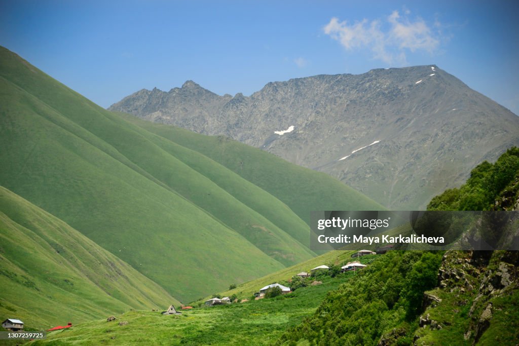 Remote Rural Valley Panoramic View Of Remote Rural Village In A Valley With Beautiful ...