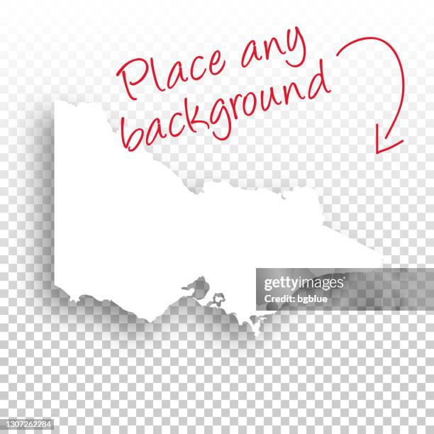 victoria map for design - blank background - victoria stock illustrations