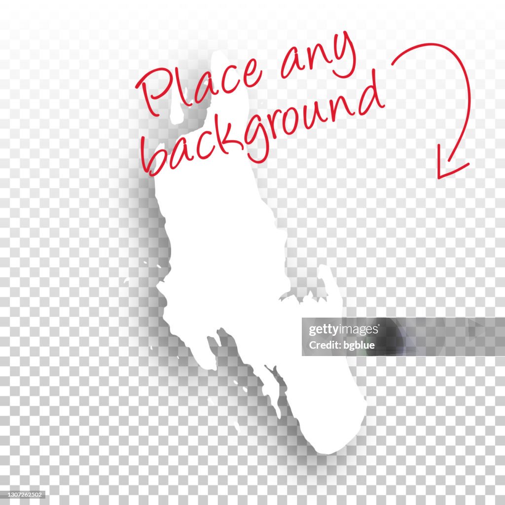 Zanzibar Map for design - Blank Background