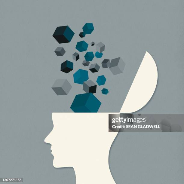 think outside the box - opening head silhouette stock pictures, royalty-free photos & images