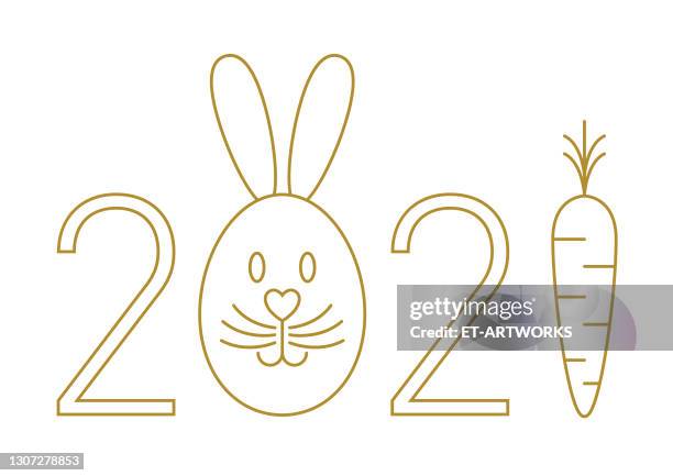 easter 2021 - painting easter eggs stock illustrations