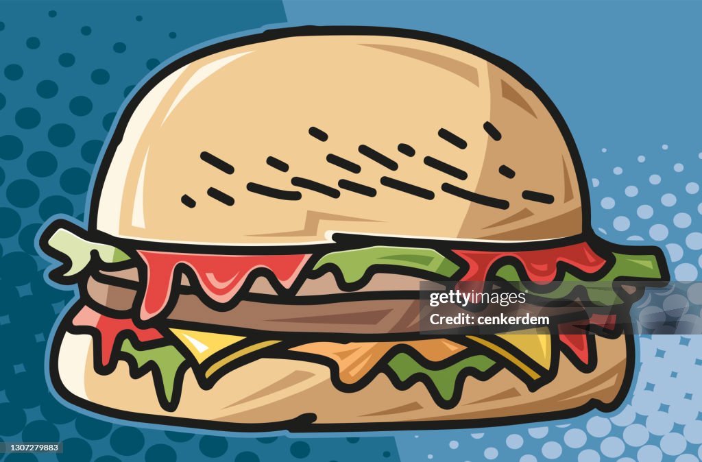 Cartoon hamburger