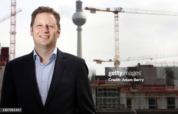 Georg Friedrich Prinz von Preussen visits the construction site for the Berliner Schloss, or Berlin Palace, on June 03, 2014 in Berlin, Germany....