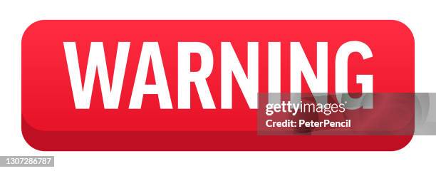 Horizontal Warning Button Warning Button Banner Label Template Vector Stock Illustration High-Res ...