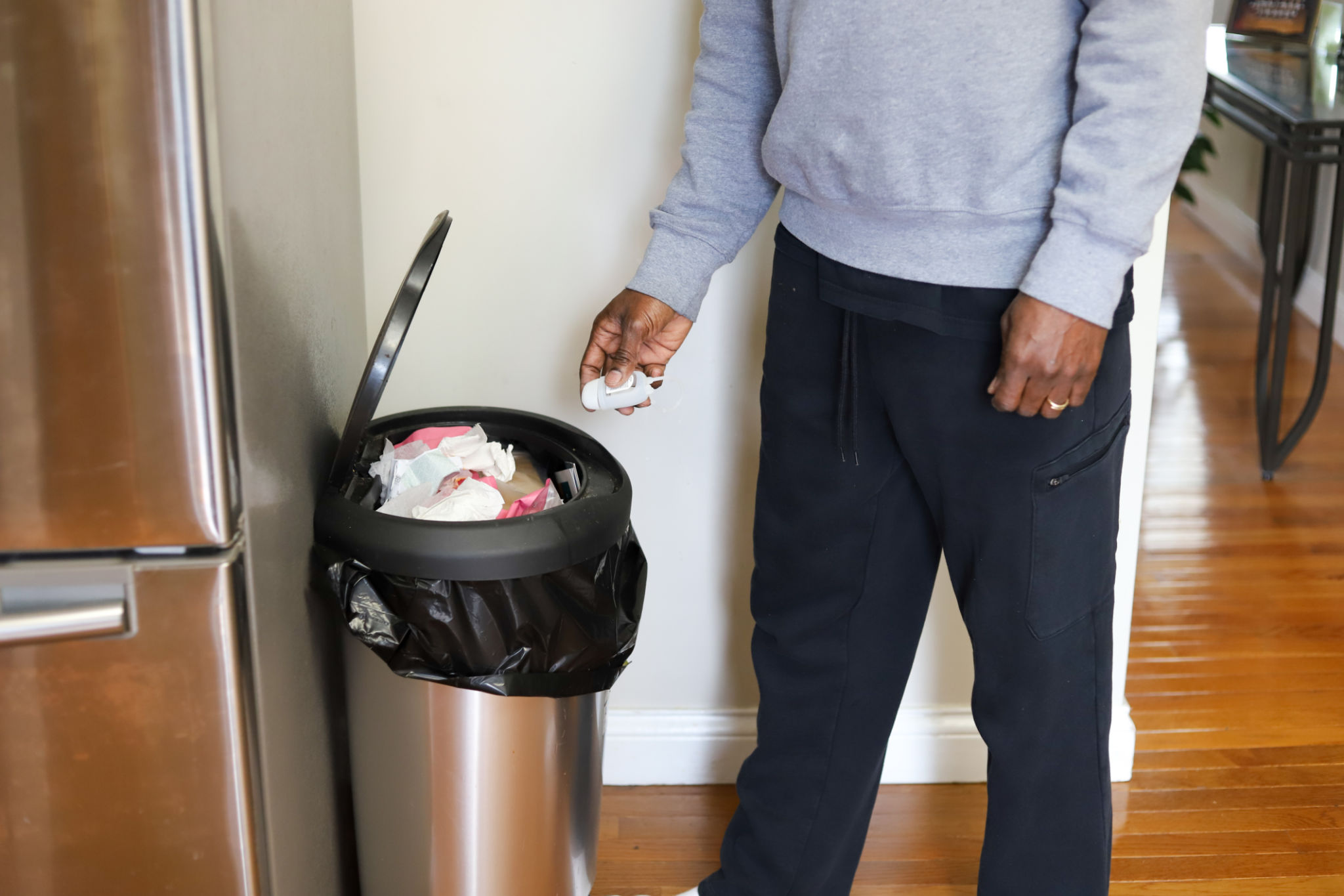 motion activated trash can